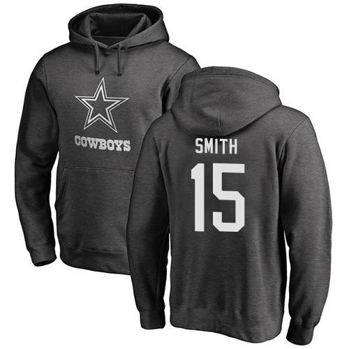Men Dallas Cowboys Ash Devin Smith One Color 15 Pullover NFL Hoodie Sweatshirts